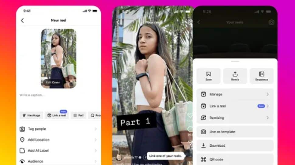 Instagram Rolls Out New Linked Reel Feature To Create Multi-Part Content; How To Link Reel In New Post And Existing Reel | Technology News