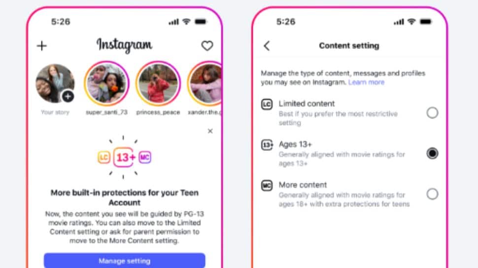 Instagram Rolls Out New Restrictions Based On PG-13 Movie Ratings To Protect Teen Users | Technology News
