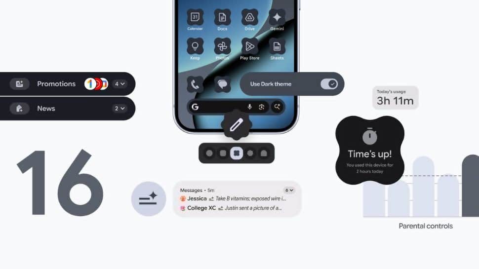 Google’s Android 16 Update Brings AI Notification Summaries, New Customization Options, And Parental Controls For Pixel Users; Check New Features | Technology News