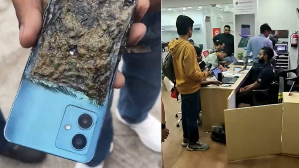 Moto G-Series Smartphone Users Alarmed After Device Reportedly Bursts Into Flames; User Slams Nehru Place Service Centre | Viral Video | Technology News