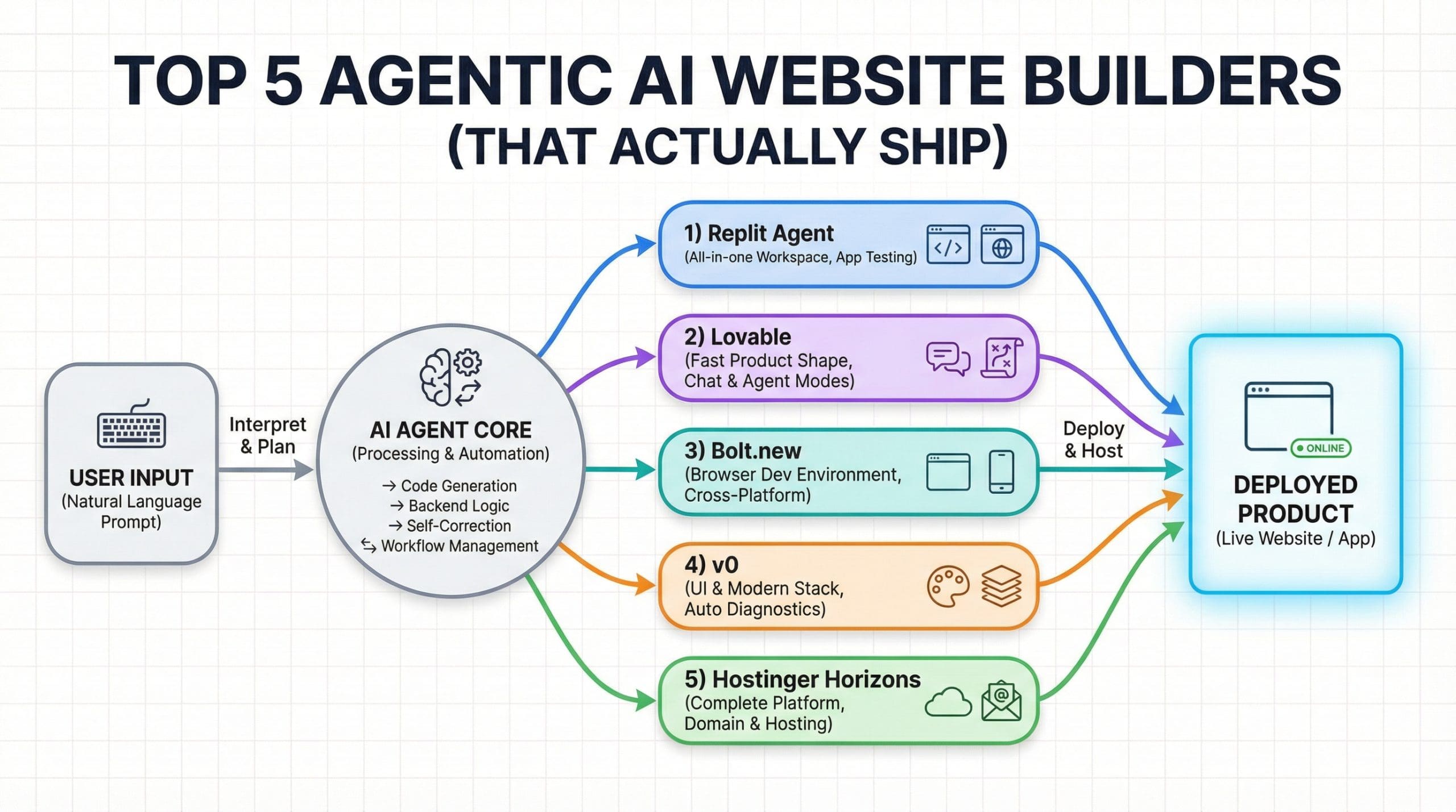 Top 5 Agentic AI Website Builders (That Actually Ship)